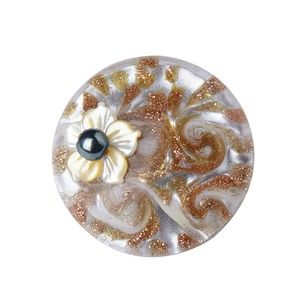 glass brooch elegant females breast pin handmade